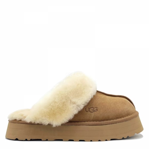 Женские тапочки Ugg Slippers Scuffette Platform Chestnut