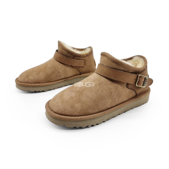 Женские ультра мини угги Ugg Ultra Mini Strap Chestnut