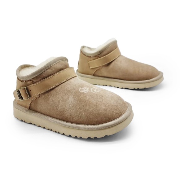 Женские ультра мини угги Ugg Ultra Mini Strap Beige