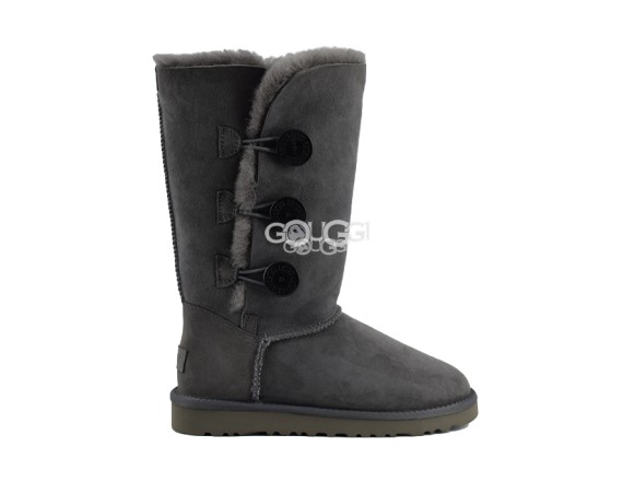 Женские угги с пуговицами Bailey Button Triplet Grey