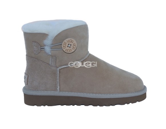 Женские мини угги с пуговицей Mini Bailey Button Sand
