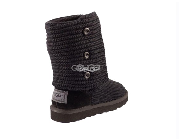 Женские вязаные угги Classic Cardy Black