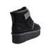 Женские короткие угги на платформе Ugg Classic Short Suede Platform Black