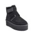 Женские короткие угги на платформе Ugg Classic Short Suede Platform Black