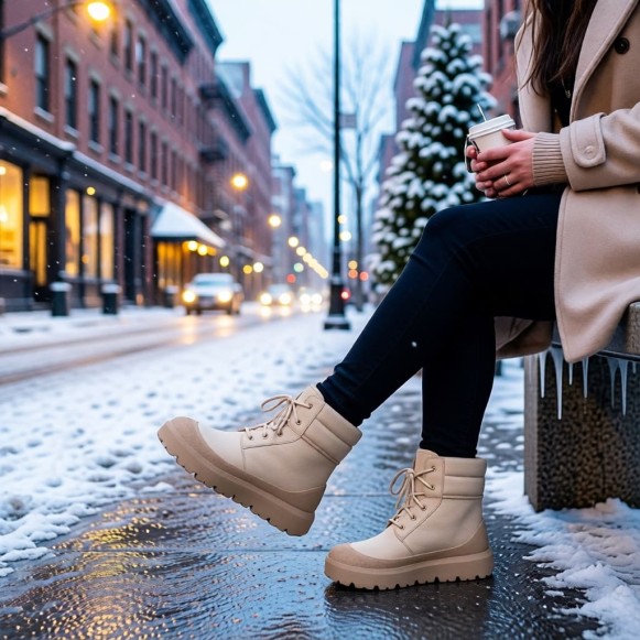 Женские ботинки с галошами UGG Neumel High Hybrid Birch/Wp