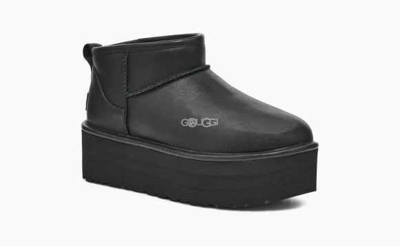 Женские ультра мини угги на платформе UGG Classic Ultra Mini Platform Metallic Black